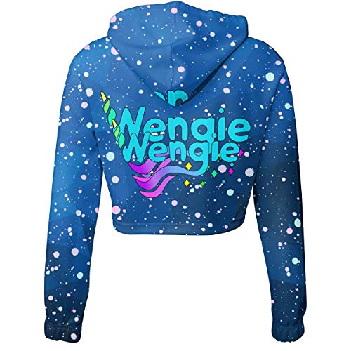 Sudadera con Capucha para Mujer Wengie Youtube Sudaderas Jumper Jerseys Recortada S-2xl Manga Larga Fitness Sudadera con Capucha Corta S