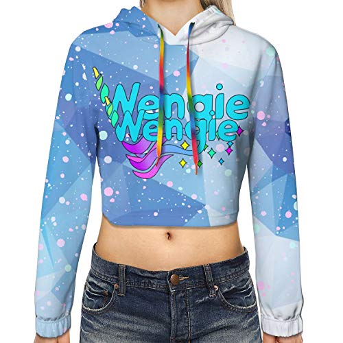 Sudadera con Capucha para Mujer Wengie Youtube Sudaderas Jumper Jerseys Recortada S-2xl Manga Larga Fitness Sudadera con Capucha Corta S