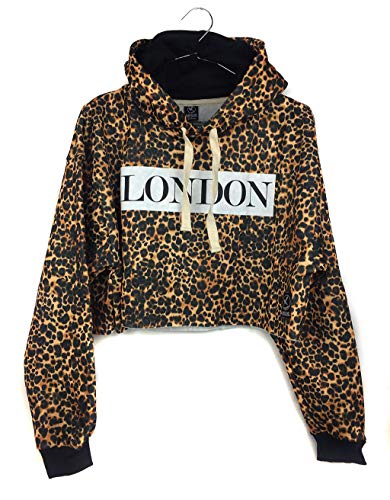 Sudadera de mujer con capucha estampado leopardo y London de moda para chica Talla única