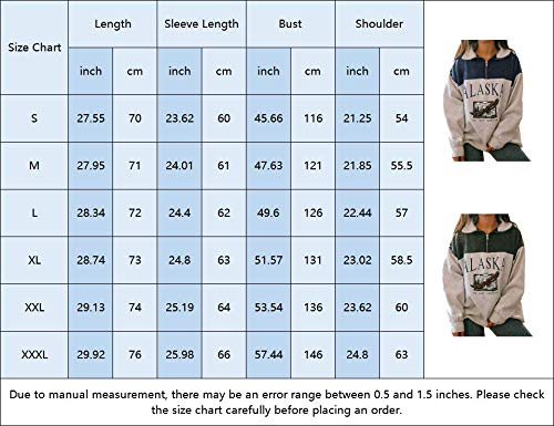 Sudadera de mujer con estampado Alaska, manga larga, estilo hip hop Verde S