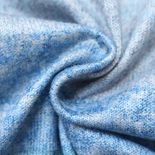 Sudadera para Mujer,Moda Manga Larga Casual Fuera del Hombro Sudaderas Cortos Cuello Redondo Jersey Mujer Otoño Primavera Blusa Tops Tumblr Suéter Mujer Abrigo Deportiva vpass (Azul1, S)