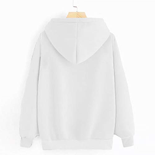 Sudaderas Adolescentes Chicas, Fossen Sudaderas Mujer Tumblr con Capucha - Emoticon Estampado Camiseta Blusa Tops de Manga Larga