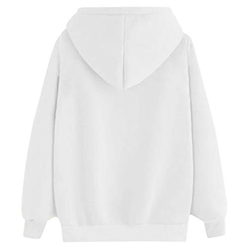 Sudaderas Adolescentes Chicas, Fossen Sudaderas Mujer Tumblr con Capucha - Emoticon Estampado Camiseta Blusa Tops de Manga Larga