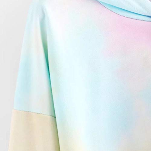 Sudaderas con Capucha Cortas Mujer Tumblr Rainbow Estampado Camiseta de Manga Larga para Adolescentes Chicas - soolike