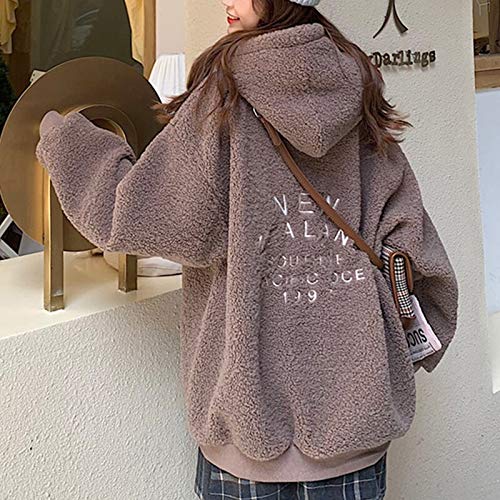 Sudaderas Hoodie Nuevos Jerseys De Mujer Sudadera con Capucha Gruesa 3 Colores Casual Otoño Invierno Cálido Abrigo Suelto con Capucha XXL Ca