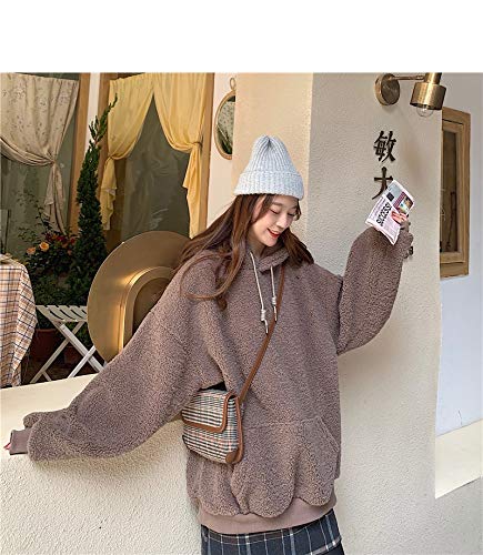 Sudaderas Hoodie Nuevos Jerseys De Mujer Sudadera con Capucha Gruesa 3 Colores Casual Otoño Invierno Cálido Abrigo Suelto con Capucha XXL Ca