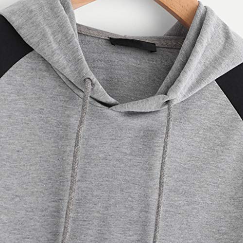 Sudaderas Mujer Casual Moda Corto Sudaderas Adolescentes Chicas Manga Larga Cuello Redondo Otoño Invierno Suéter Abrigo Hoodie Pullover Blusa Ropa Cálido riou