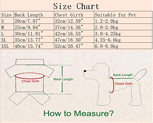 Suéter del Perro del Gato del Animal doméstico, Ropa Caliente del Gato de los Puentes del Perro, Capa del Animal doméstico del paño Grueso y Suave para el Perro de Perrito