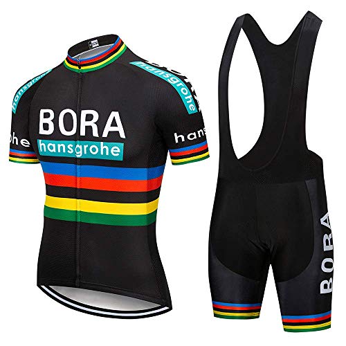 SUHINFE Traje Ciclismo Hombre para Verano, Ciclismo Maillot y Culotte Ciclismo Culote Bicicleta con 5D Gel Pad para Deportes al Aire Libre Ciclo Bicicleta