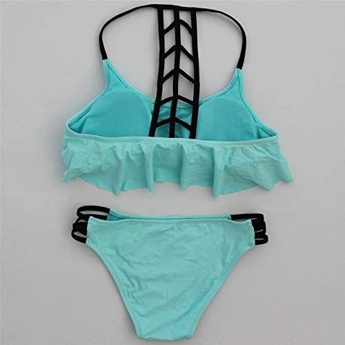 Sujetador de bikini bandeau para mujer acolchado Push Up traje de baño sólido traje de baño de mujer traje de baño con volantes bikini mameluco traje