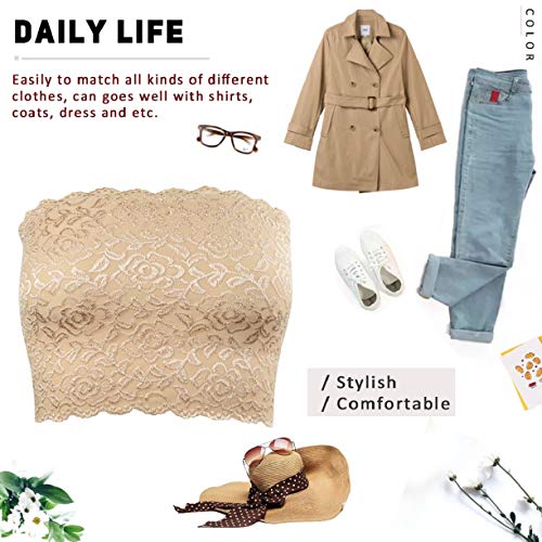 Sujetador deportivo para mujer de UMIPUBO sin costuras, lencería envuelta en el pecho, sin acolchado, sujetador para el pecho, sin acolchado, para niña, suave beige XXL