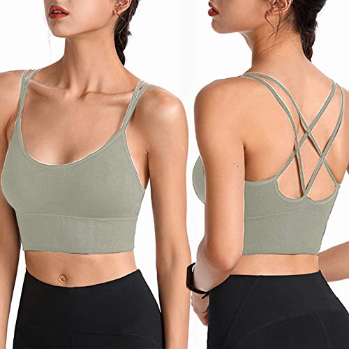 Sujetador Invisible Slim Fit sin Anillo de Acero Chaleco para Mujer Ropa Interior de Fitness para Correr Gimnasio Yoga Pilates