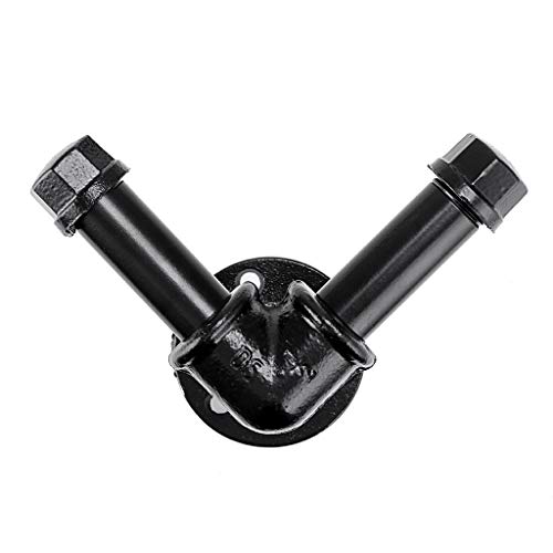 SUMNACON 3 ganchos industriales para abrigos de tubos resistentes para montar en la pared, estilo vintage