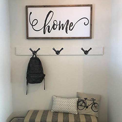 SUMNACON 3 ganchos industriales para abrigos de tubos resistentes para montar en la pared, estilo vintage