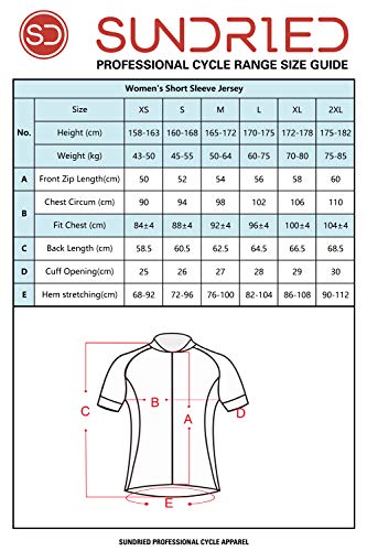 Sundried Womens Pro Rango de Ciclo de Jersey de la Bici Jersey de la Bici del Camino Desgaste del Ciclo Bicicleta de montaña Camisas (Azul, S)
