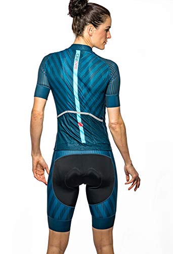 Sundried Womens Pro Rango de Ciclo de Jersey de la Bici Jersey de la Bici del Camino Desgaste del Ciclo Bicicleta de montaña Camisas (Azul, XS)