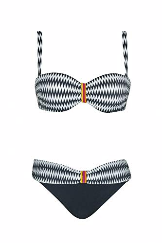 Sunflair Bikini étnico Fantasy Cup D negro y blanco 95D