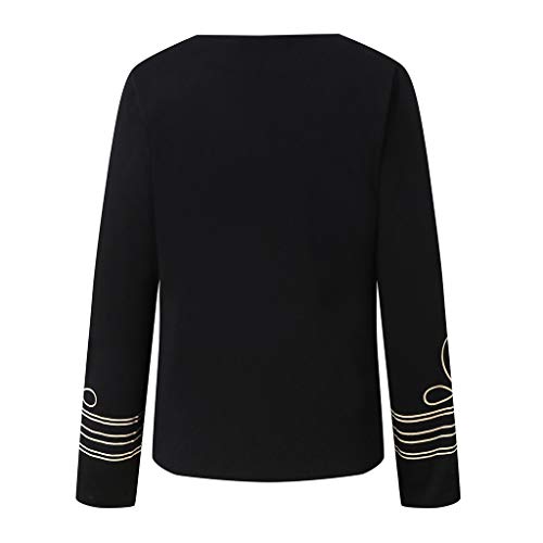 SUNNSEAN Abrigos Chaquetas Mujeres Damas Cortos de Moda Retro Estilo Steampunk Gótico Chaqueta Militar Cardigan Traje de Vestir Doble Botonadura Cárdigan de Fiesta Estudiantes Chaqueta