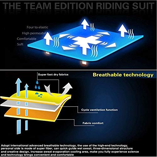 Super Amos Traje de Ciclismo para Hombre Culotte y Maillot con 9D Gel Pad para MTB, Spinning, Bicicleta de Carretera