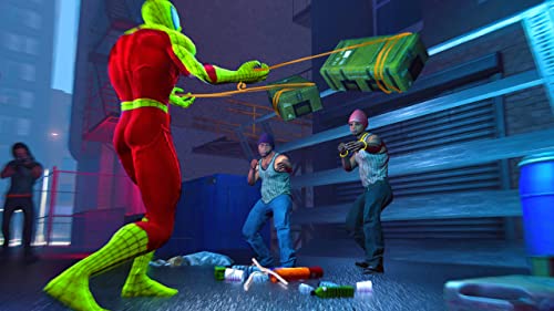 Super Flying Speed Rope Hero: Crime City Rescue Simulator