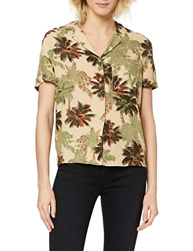 Superdry Arizona Vintage Shirt Blusa, Marrón (Brown Palm 0tu), M para Mujer