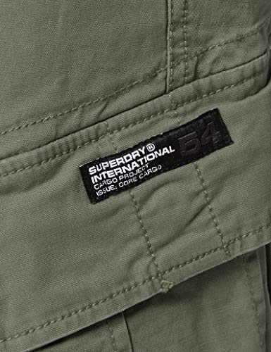 Superdry Core Cargo Shorts Pantalones Cortos, Verde (Draft Olive L1l), 44 (Talla del Fabricante: 28) para Hombre