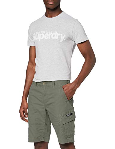 Superdry Core Cargo Shorts Pantalones Cortos, Verde (Draft Olive L1l), 44 (Talla del Fabricante: 28) para Hombre