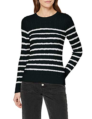 Superdry Croyde Bay Cable Knit suéter, Verde (Eagle Green A7h), M (Talla del Fabricante:12) para Mujer