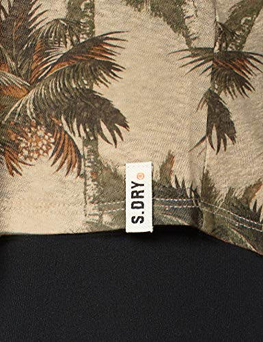 Superdry Desert Linen Vest Camiseta sin Mangas, Multicolor (Vintage Palm Q0q), L para Mujer
