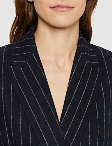 Superdry Edit Sapporo Blazer, Chaqueta de traje Mujer, Azul (Navy Stripe Jkc), 36 (Talla fabricante: 8)