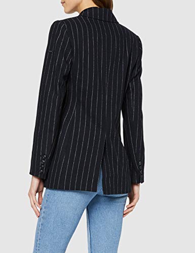 Superdry Edit Sapporo Blazer, Chaqueta de traje Mujer, Azul (Navy Stripe Jkc), 36 (Talla fabricante: 8)