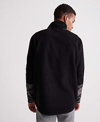 Superdry Hombre Sudadera con Capucha, Media Cremallera y Bloques de Color Desert Montaña Rocosa XS