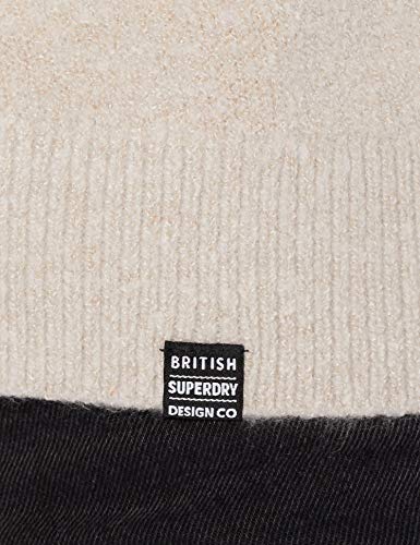 Superdry Isabella Slouch Vee Knit suéter, Beige (Oatmeal 18c), L (Talla del Fabricante:14) para Mujer