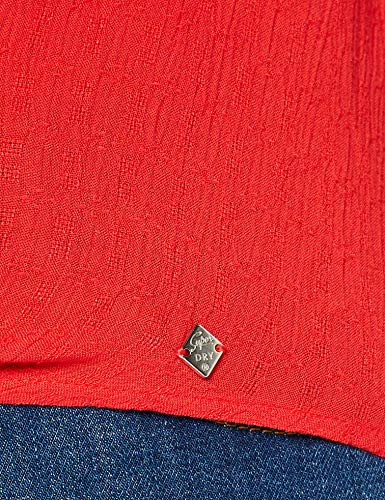 Superdry Morgan Lace Blouse Blusa, Rojo (Hibiscus Qnf), M (Talla del Fabricante:12) para Mujer