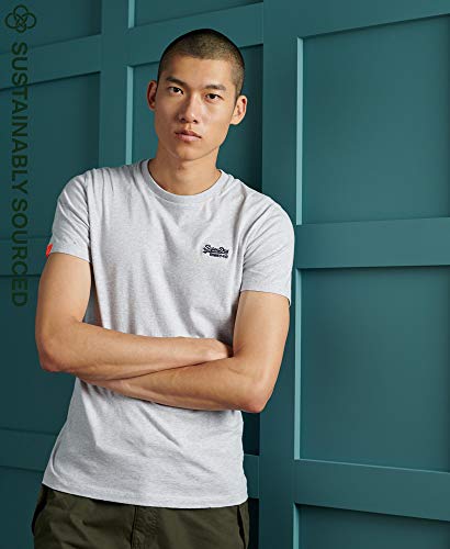 Superdry OL Vintage Emb Crew Camiseta, Gris (Desert Hint Teal Marl T7o), XL para Hombre