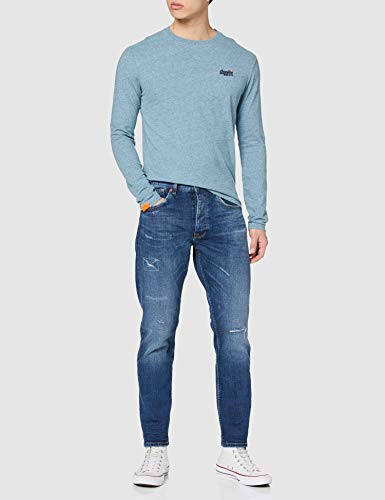 Superdry OL Vintage Emb LS Top Camiseta sin Mangas, Azul (Desert Sky Blue Grit Z7z), XXL para Hombre
