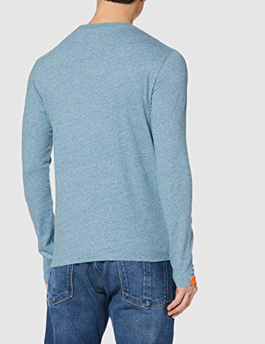 Superdry OL Vintage Emb LS Top Camiseta sin Mangas, Azul (Desert Sky Blue Grit Z7z), XXL para Hombre