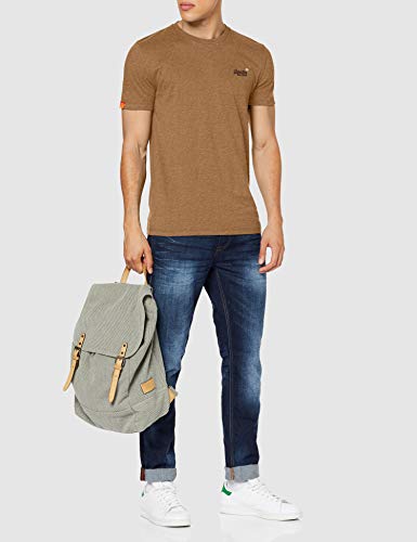 Superdry OL Vintage Embroidery tee Camiseta, Naranja (Buck Tan Marl R6w), L para Hombre