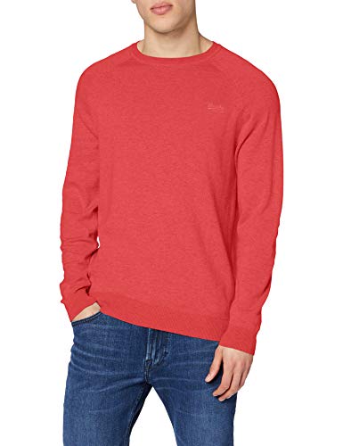 Superdry Orange Label Cotton Crew suéter, Rosa (Ancona Pink Grindle T7w), XL para Hombre