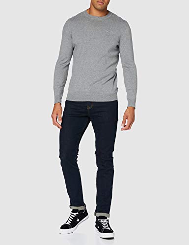 Superdry Orange Label Crew suéter, Jersey Grey Marl, L para Hombre