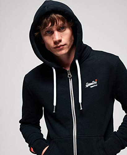 Superdry Orange Label Ziphood suéter, Azul (Eclipse Navy 98T), L para Hombre