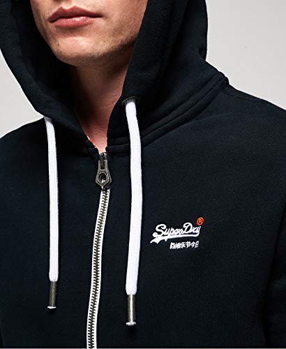 Superdry Orange Label Ziphood suéter, Azul (Eclipse Navy 98T), L para Hombre