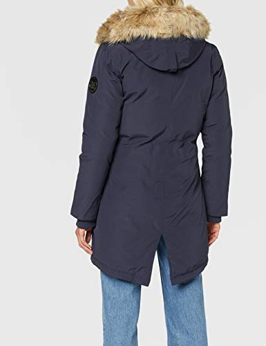 Superdry Rookie Down Parka Abrigo, Azul (Rinsed Navy 08s), XXS (Talla del Fabricante:6) para Mujer
