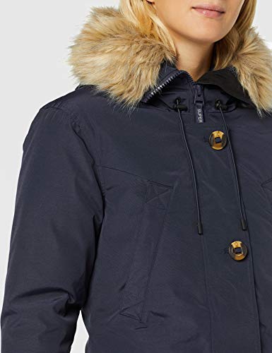 Superdry Rookie Down Parka Abrigo, Azul (Rinsed Navy 08s), XXS (Talla del Fabricante:6) para Mujer