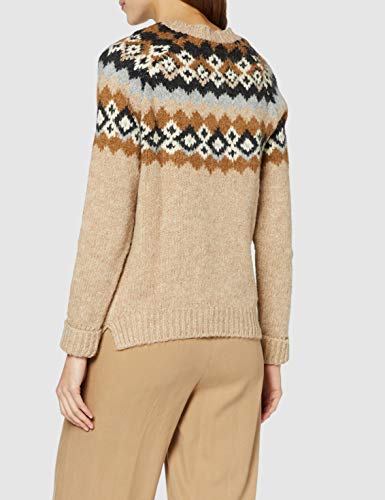 Superdry Savannah Yoke Jacquard Knit suéter, Beige (Camel 94m), XXS (Talla del Fabricante:6) para Mujer