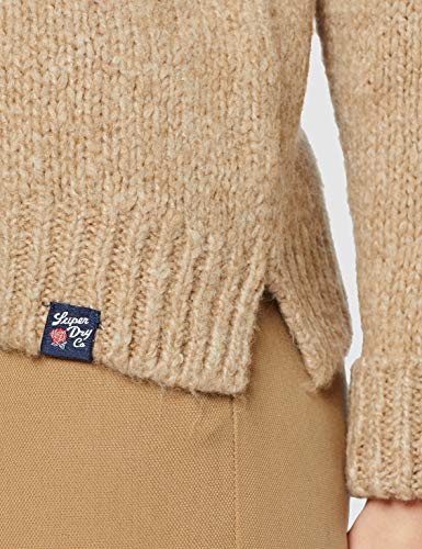 Superdry Savannah Yoke Jacquard Knit suéter, Beige (Camel 94m), XXS (Talla del Fabricante:6) para Mujer
