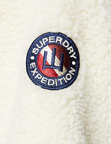 Superdry Storm Preppy Boyfriend Fit Jersey de Punto, Avena pálida, XXS (Talla del Fabricante:6) para Mujer