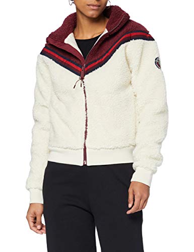 Superdry Storm Preppy Boyfriend Fit Jersey de Punto, Avena pálida, XXS (Talla del Fabricante:6) para Mujer