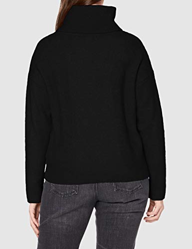 Superdry Super Lux Funnel Neck suéter, Black, 8 para Mujer
