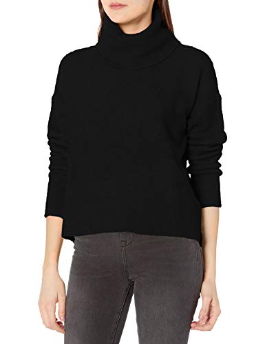 Superdry Super Lux Funnel Neck suéter, Black, 8 para Mujer